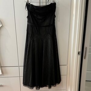 Vera Wang Strapless Black Dress